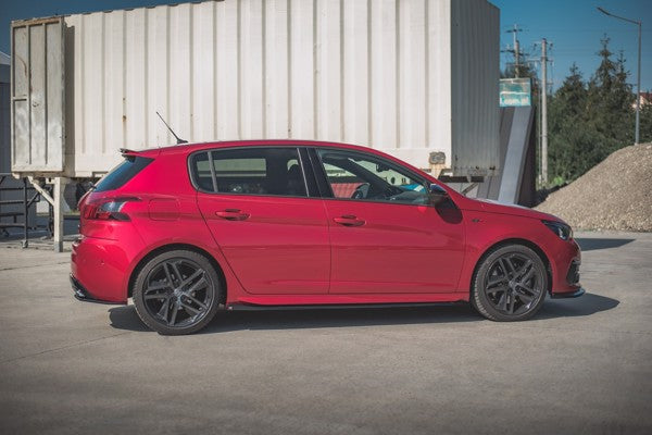 Maxton Side Skirts Diffusers Peugeot 308 Gt Mk2 Facelift - Gloss Black