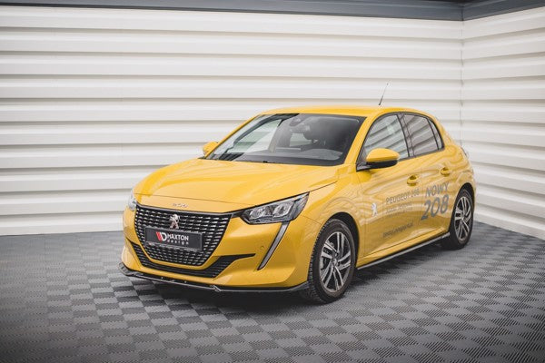 Maxton Front Splitter V.2 Peugeot 208 Mk2 - Gloss Black