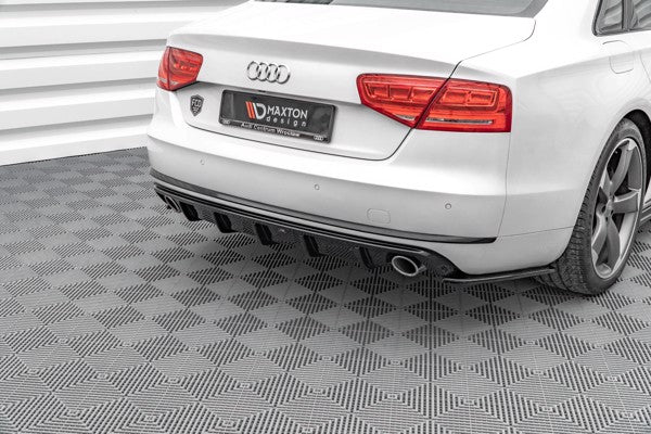 Maxton Rear Valance Audi A8 D4 - Gloss Black