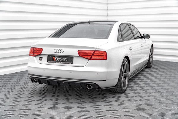 Maxton Rear Valance Audi A8 D4 - Gloss Black