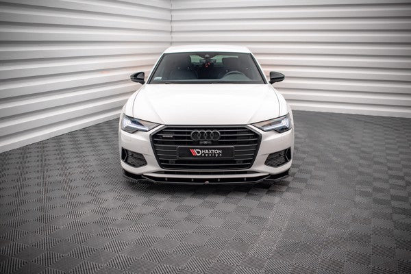 Maxton Front Splitter V.1 Audi A6 C8 - Gloss Black