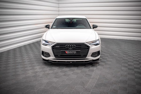 Maxton Front Splitter V.1 Audi A6 C8 - Gloss Black