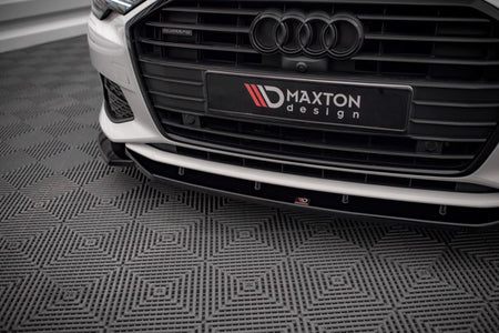 Maxton Front Splitter V.1 Audi A6 C8 - Gloss Black