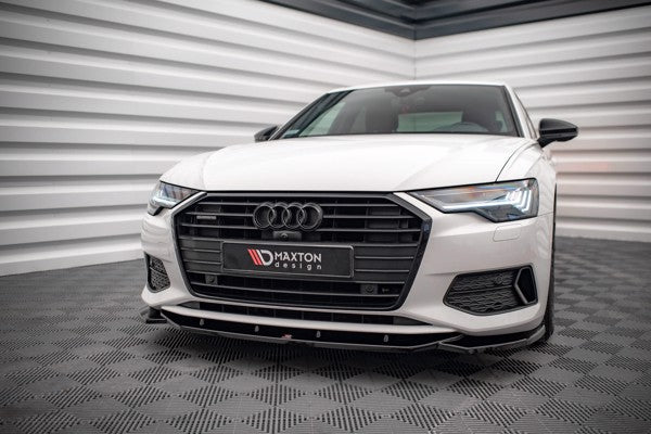 Maxton Front Splitter V.1 Audi A6 C8 - Gloss Black