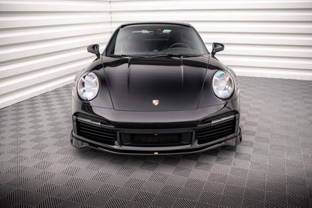 Maxton Front Splitter Porsche 911 Turbo S 992 - Gloss Black