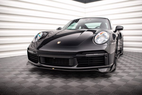 Maxton Front Splitter Porsche 911 Turbo S 992 - Gloss Black