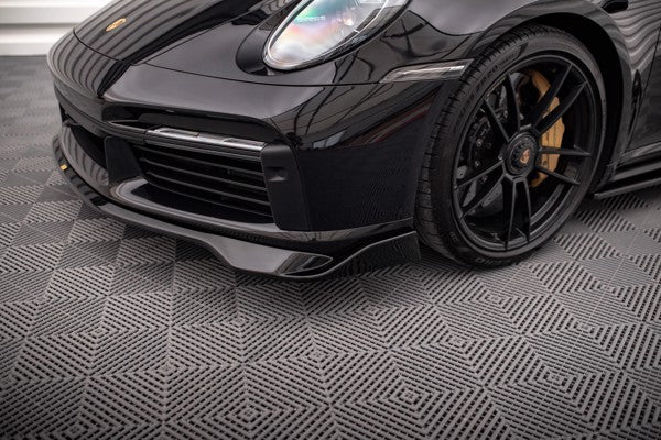Maxton Front Splitter Porsche 911 Turbo S 992 - Gloss Black