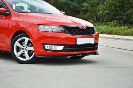Maxton Front Splitter V.2 Skoda Rapid - Gloss Black