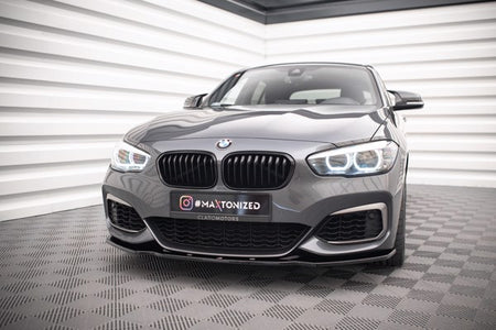 Maxton Front Splitter V.1 BMW 1 F20/F21 M-Power Facelift - Gloss Black