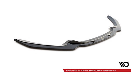 Maxton Front Splitter V.1 BMW 1 F20/F21 M-Power Facelift - Gloss Black