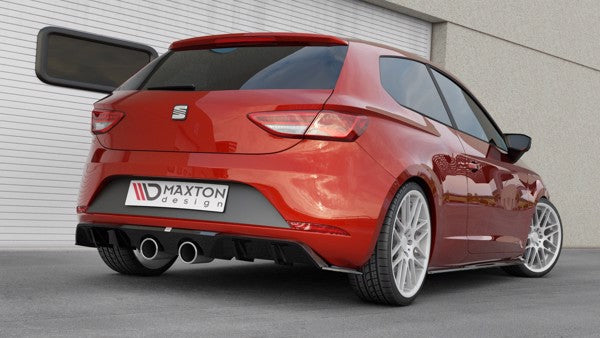 Maxton Rear Valance V.2 Seat Leon Cupra Mk3 Fl Hatchback - Gloss Black