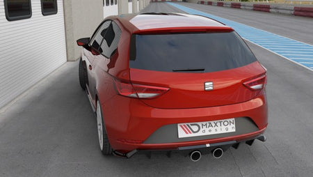 Maxton Rear Valance V.2 Seat Leon Cupra Mk3 Fl Hatchback - Gloss Black