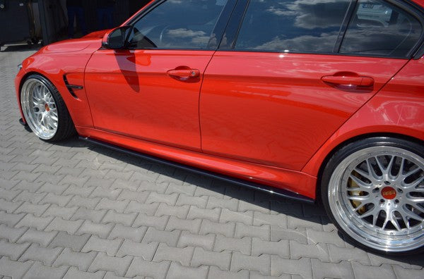 Maxton Side Skirts Diffusers V.1 BMW M3 F80 - Gloss Black