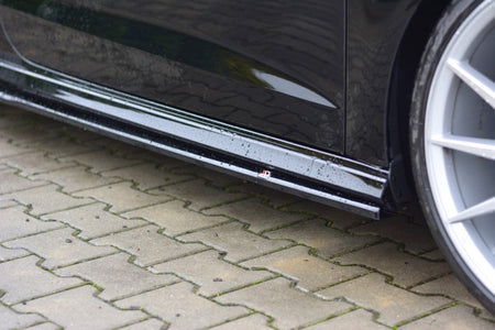 Maxton Side Skirts Diffusers Audi S3 / A3 S-Line 8V / 8V Fl Hatchback - Gloss Black
