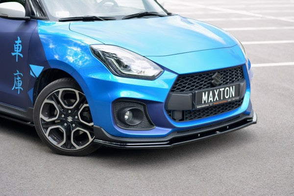 Maxton Front Splitter V.1 Suzuki Swift 6 Sport - Gloss Black