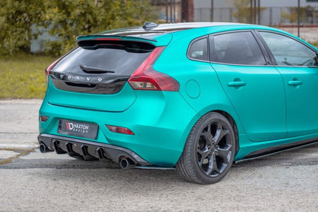 Maxton Rear Side Splitters Volvo V40 R-Design - Gloss Black