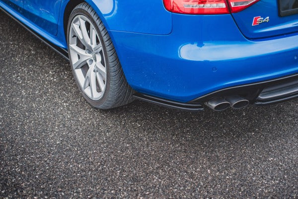 Maxton Rear Side Splitters Audi S4 / A4 S-Line B8 Sedan - Gloss Black