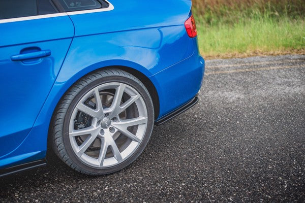 Maxton Rear Side Splitters Audi S4 / A4 S-Line B8 Sedan - Gloss Black