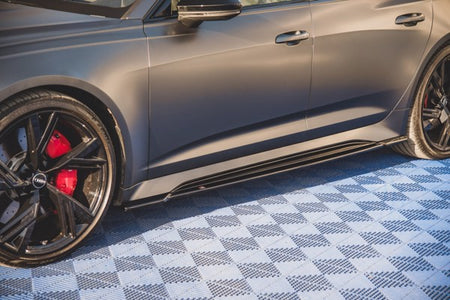 Maxton Side Skirts Diffusers V.1 Audi RS6 C8 / RS7 C8 - Gloss Black