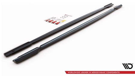 Maxton Side Skirts Diffusers V.1 Audi RS6 C8 / RS7 C8 - Gloss Black