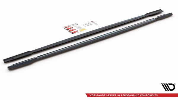 Maxton Side Skirts Diffusers V.1 Audi RS6 C8 / RS7 C8 - Gloss Black