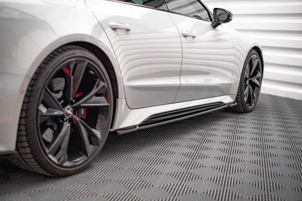 Maxton Side Skirts Diffusers V.1 Audi RS6 C8 / RS7 C8 - Gloss Black