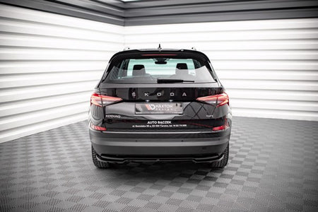 Maxton Central Rear Splitter For Skoda Kodiaq Mk1 Facelift - Gloss Black