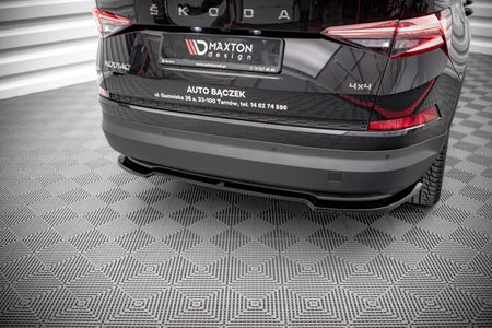 Maxton Central Rear Splitter For Skoda Kodiaq Mk1 Facelift - Gloss Black