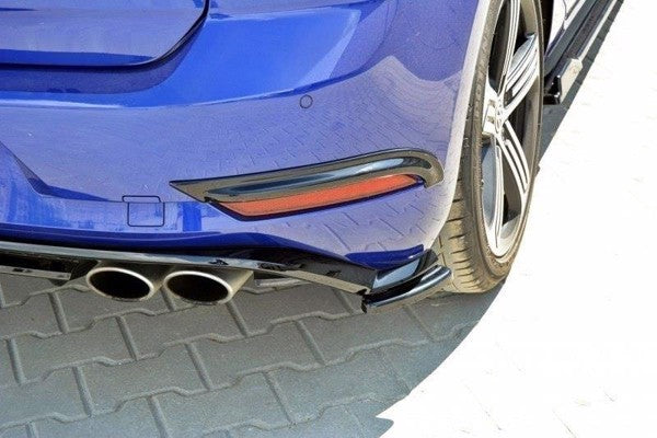 Maxton Rear Frames For Lights VW Golf 7 R / R-Line Facelift - Gloss Black