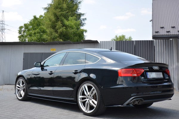 Maxton Rear Side Splitters Audi A5 S-Line 8T Fl Sportback  - Gloss Black