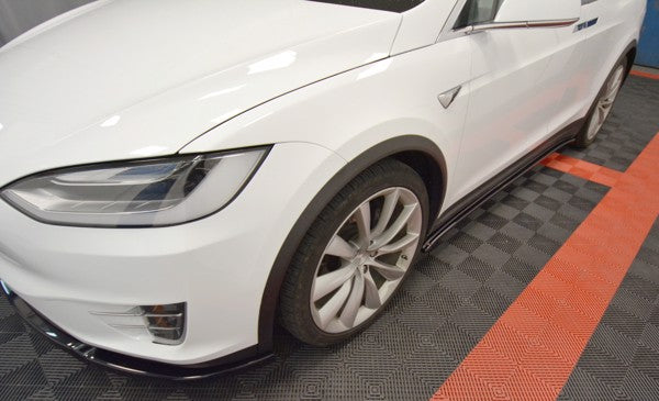 Maxton Side Skirts Diffusers V.1 Tesla Model X - Gloss Black