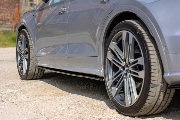 Maxton Side Skirts Diffusers Audi Sq5/Q5 S-Line Mkii - Gloss Black