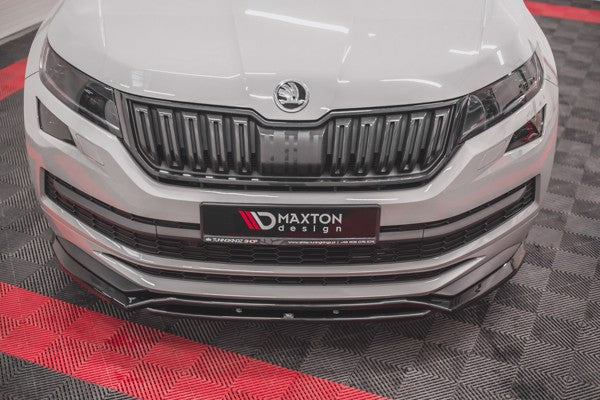 Maxton Front Splitter Skoda Kodiaq Mk1 Sportline/RS - Gloss Black