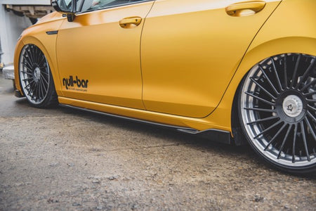 Maxton Side Skirts Diffusers V.2 VW Golf 8 - Gloss Black