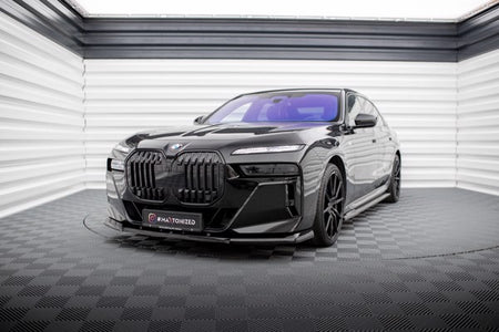 Maxton Front Splitter V.1 BMW 7 M-Pack / M760E G70 - Gloss Black