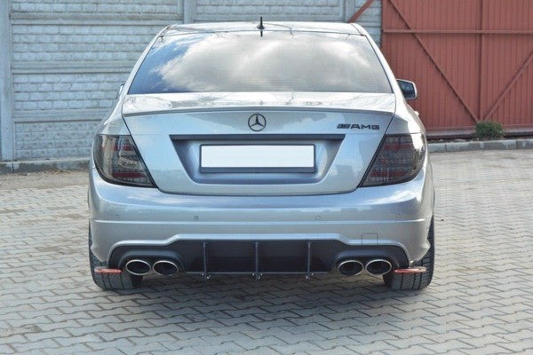 Maxton Mercedes C W204 Amg-Line (Facelift) Rear Diffuser & Rear Side Splitters