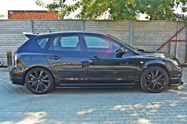 Maxton Side Skirts Diffusers Mazda 3 Mps Mk1 (Preface) - Gloss Black