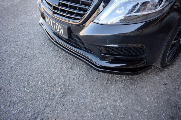 Maxton Front Splitter V.1 Mercedes-Benz S-Class Amg-Line W222 - Gloss Black