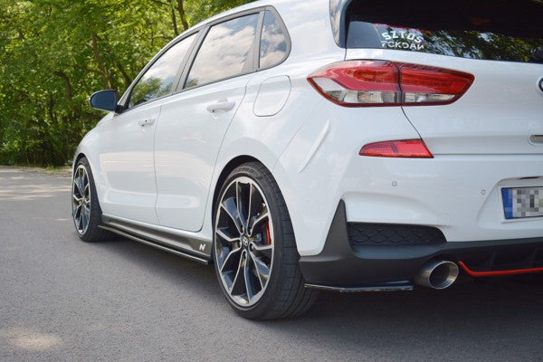 Maxton Side Skirts Diffusers V.1 Hyundai I30 N Mk3 Hatchback / Fastback - Gloss Black