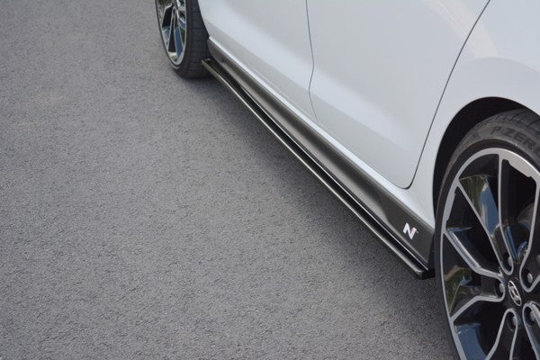 Maxton Side Skirts Diffusers V.1 Hyundai I30 N Mk3 Hatchback / Fastback - Gloss Black