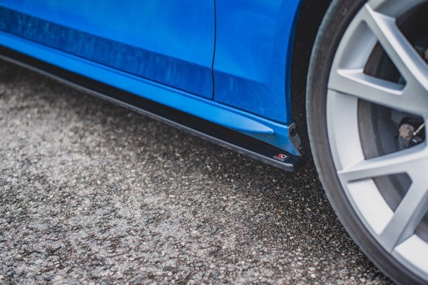 Maxton Side Skirts Diffusers Audi S4 / A4 / A4 S-Line B8 / B8 Fl - Gloss Black