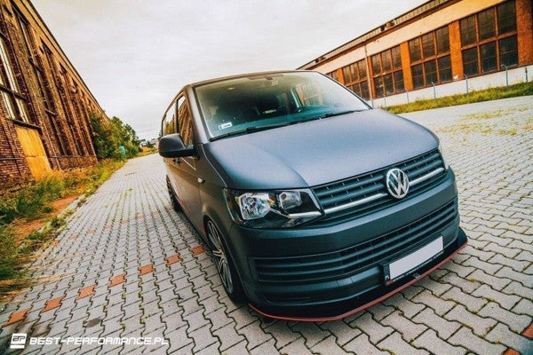 Maxton Volkswagen T6 Front Splitter V.1 - Gloss Black