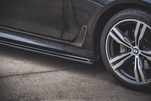 Maxton Side Skirts Diffusers For BMW 7 M-Pack G11 - Gloss Black