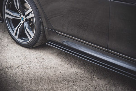 Maxton Side Skirts Diffusers For BMW 7 M-Pack G11 - Gloss Black