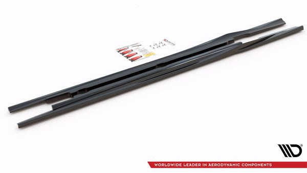 Maxton Side Skirts Diffusers Mercedes-Benz E W213 - Gloss Black