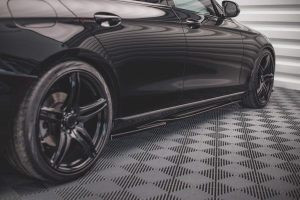 Maxton Side Skirts Diffusers Mercedes-Benz E W213 - Gloss Black