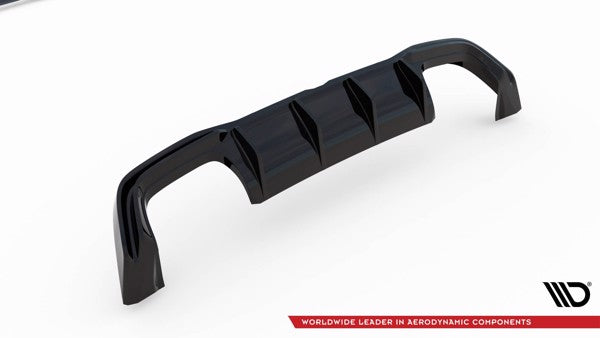 Maxton Rear Valance V.2 Volkswagen Golf R Mk8 - Gloss Black