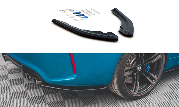 Maxton Rear Side Splitters V.2 BMW M2 F87 - Gloss Black