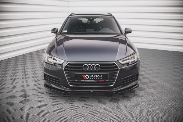 Maxton Front Splitter V.2 Audi A4 B9 - Gloss Black