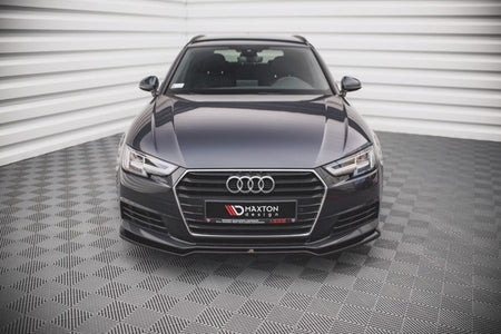 Maxton Front Splitter V.2 Audi A4 B9 - Gloss Black